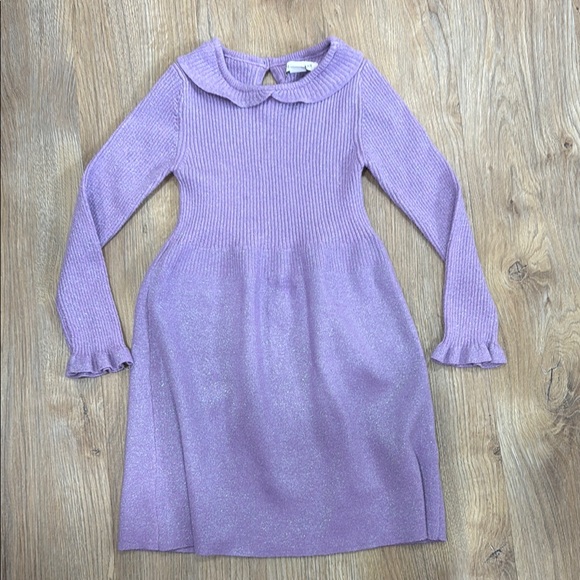 Girls' Shimmering Purple Knit Dress, by Primark - Picture 1 of 1